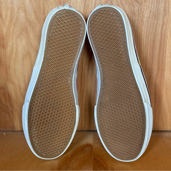 Womens 7.5 Vans Off The Wall Low Floral Sneakers Red Green SEF1112 - Picture 7 of 8